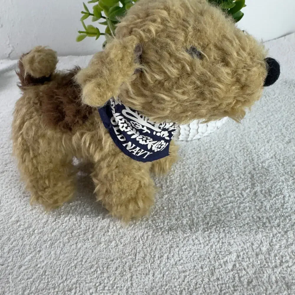 Old Navy Dog Plush 6 Inch Blue Bandana‎ Stuffed Animal Toy 2001